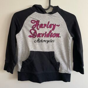 HARLEY DAVIDSON-color-blocked pullover hoodie size 7